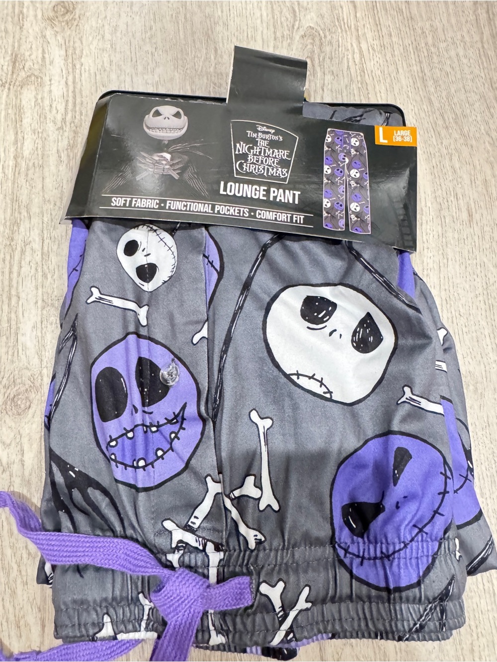 NWT Disney Nightmare Before Christmas Jack Skellington Lounge Pants L